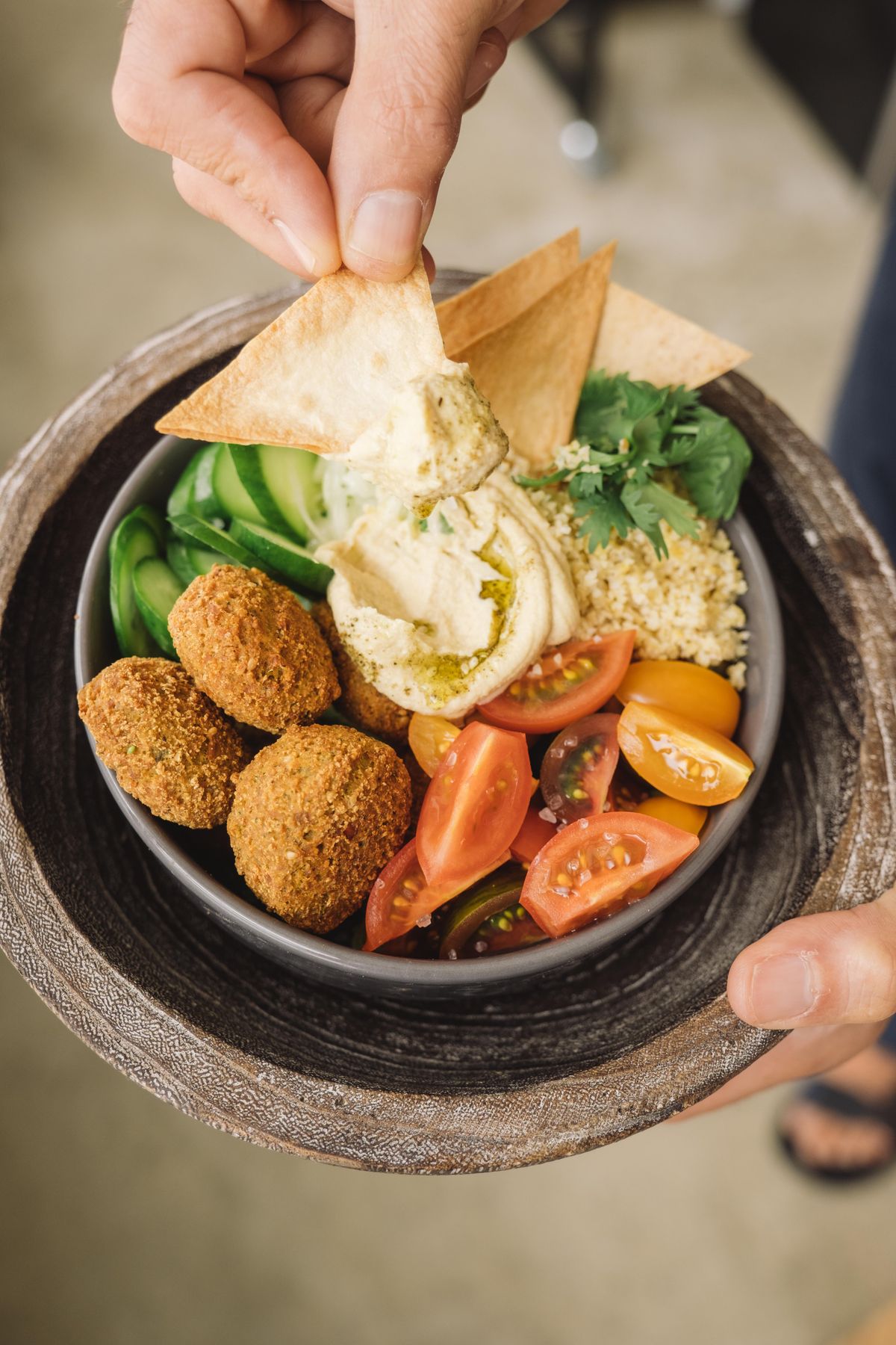 Mediterranean hummus bowl